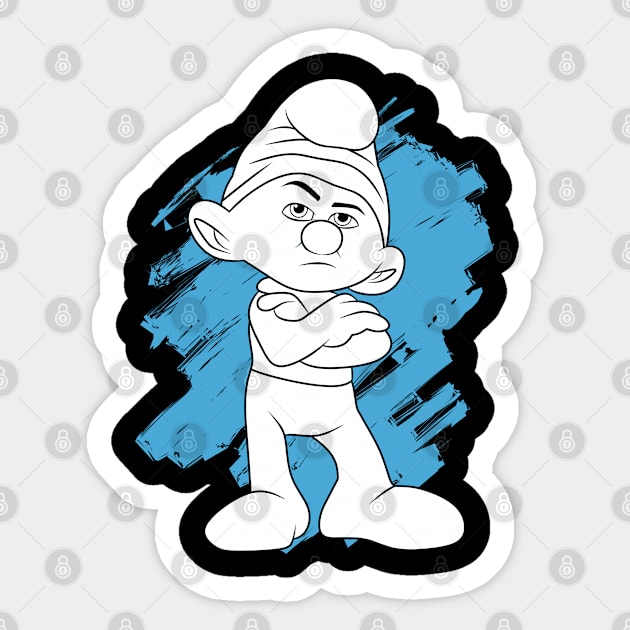 grouchy smurf Sticker by Arie store